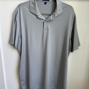 Peter Millar Gray Striped Men’s Polo Shirt